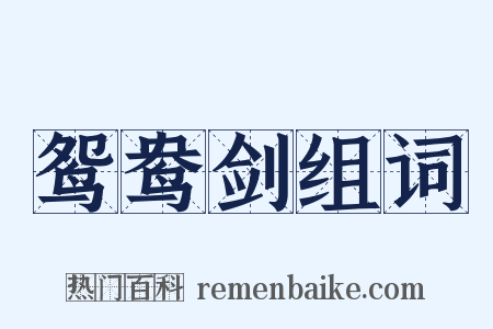 鸳鸯剑组词是什么意思的图片